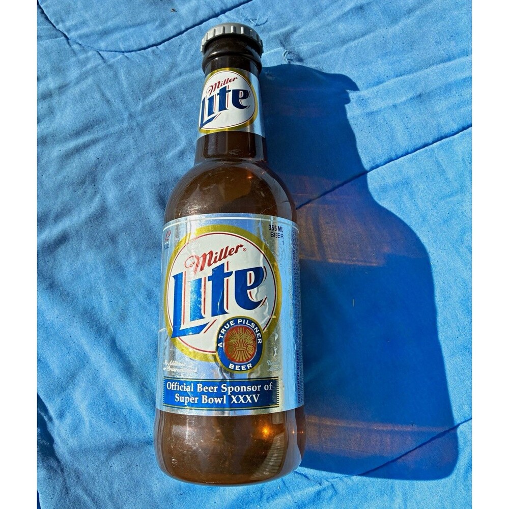 Miller Lite plastic Beer Bottle Official Beer Sponsor of Super Bowl XXXV coins